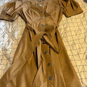 Faux leather dress